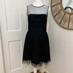 WTOO Sz 8 Black Cocktail Dress Mesh Witchy Goth Fairy Cocktail‎ Evening Club